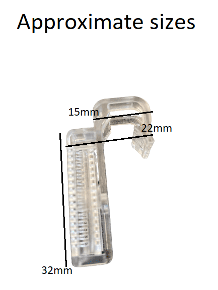 Hillarys-type 35mm/50mm 2-part Valance Clip Set (Pack of 1)